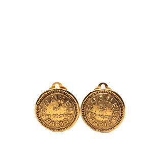 Vintage Chanel 31 Rue Cambon Coco Mark Earrings, Gold Plated, Women's, CHANEL